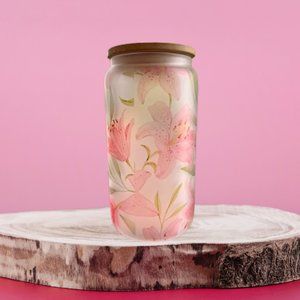 As Seen on TikTok -  Frosted 16oz sublimated glass called "the Krista" (new)